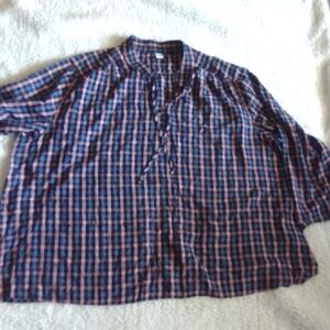 Old Navy Casual Plaid Shirt - Blue and Red